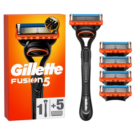 Gillette - Fusion5 shaving razor for men - Orange/Black