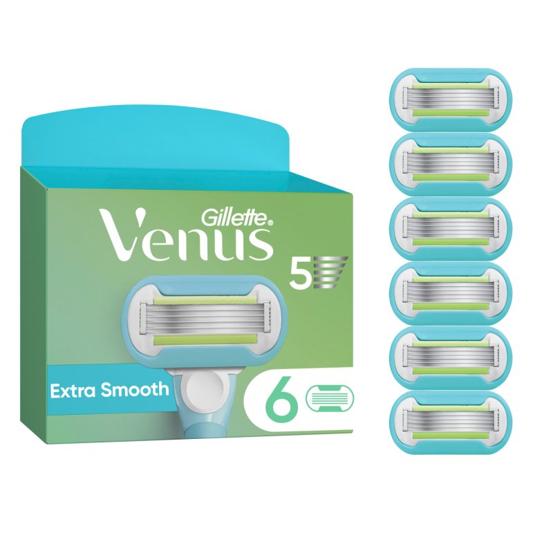 Venus - Gillette Venus Extra Smooth Razor Blades - Green/White - 6 pcs