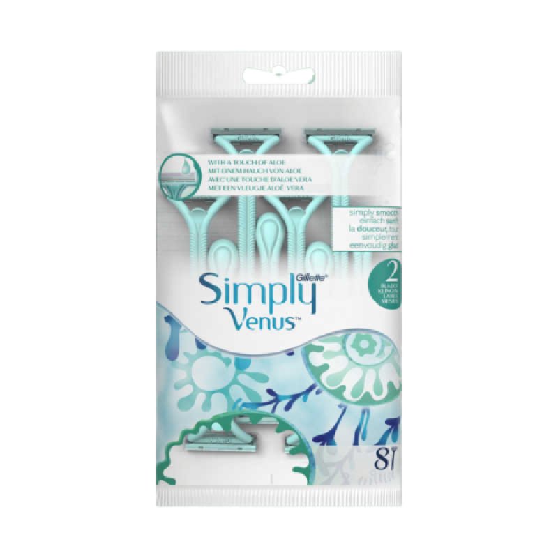Venus - Gillette Simply Venus 2 Women's Disposable Razors - White/Blue