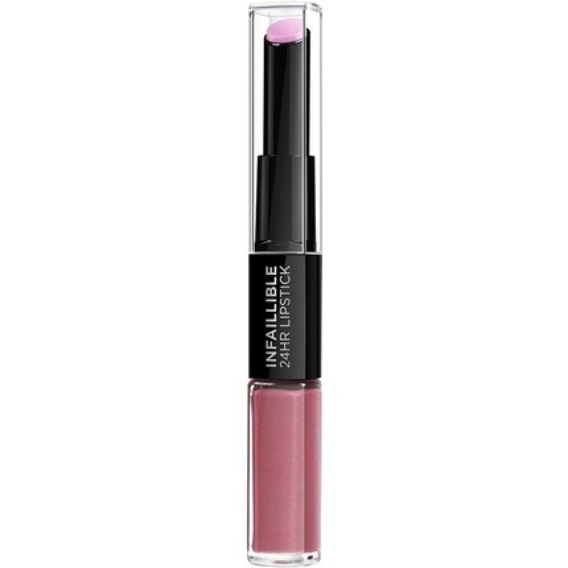 L'Oreal Paris Infallible Lipstick 214 Raspberry for Life 24 Hour Liquid Lipstick with Moisturizing Lip Care Balm 6ml