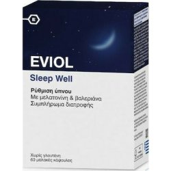 Eviol Sleep Well Melatonin Valerian 60 Soft Capsules