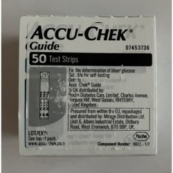 Accu-Chek Guide Blood Glucose Test Strips 50 Count - Sealed Expires 15-10-2023