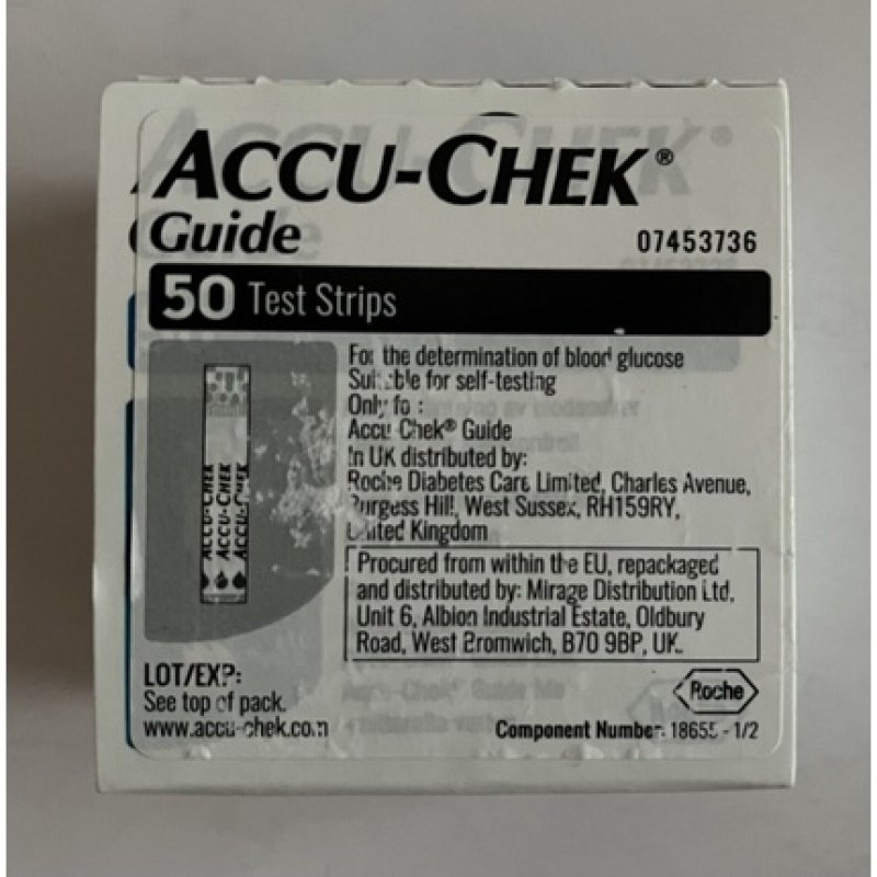Accu-Chek Guide Blood Glucose Test Strips 50 Count - Sealed Expires 15-10-2023