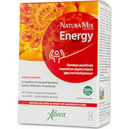 Aboca Natura Mix Energy Dietary Supplement For Intense Activity - 20 Sachets