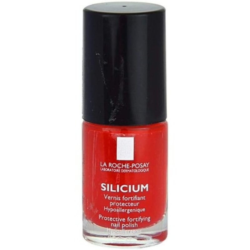 La Roche-Posay Silicium Protective Fortifying Nail Polish 6ml - Color: 22 Poppy Red