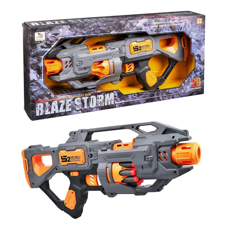Gonher - Blaze Storm Battery Operated Soft Bullet Gun (42070)