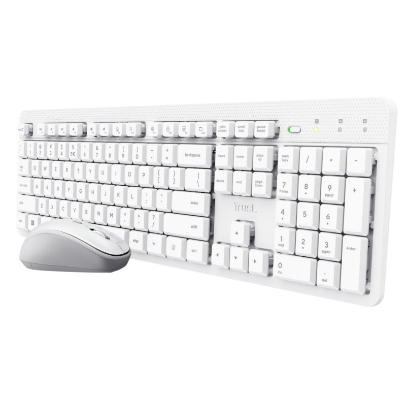 Trust Ody II clavier Souris incluse maison/bureau RF sans fil QWERTY Anglais américain Blanc