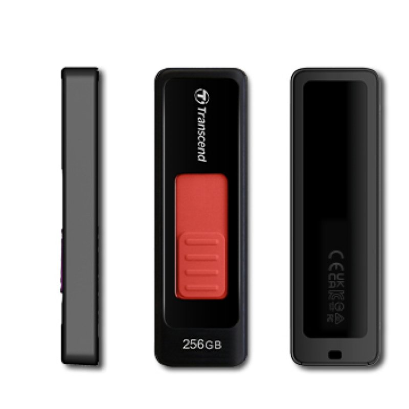 Transcend JetFlash 760 lecteur USB flash 256 Go USB Type-A 3.2 Gen 1 (3.1 Gen 1) Noir, Rouge