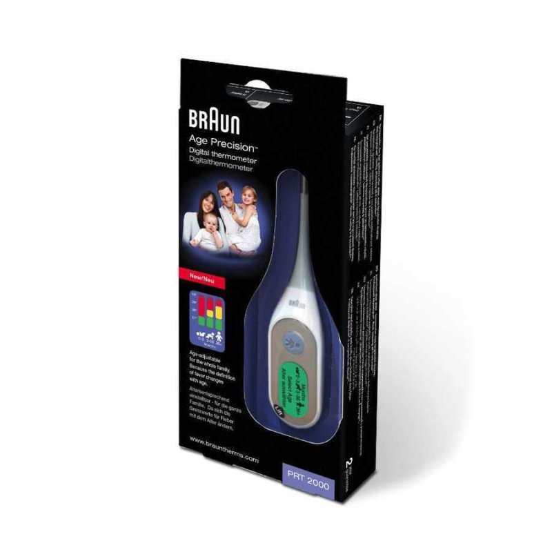Braun PRT2000 digital body thermometer Contact Blue, White Underarm