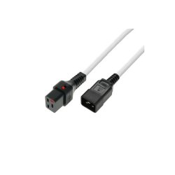 IEC LOCK C20 to C19 power cord White- 2 m