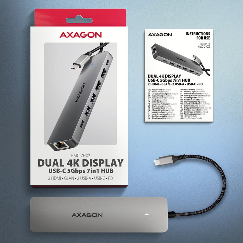 Axagon Nicht kategorisiert Avec fil USB 3.2 Gen 1 (3.1 Gen 1) Type-C Gris