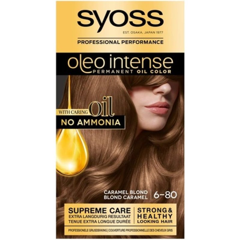 Syoss Color Oleo Intense 6-80 Caramel Blonde Hair Dye 132g