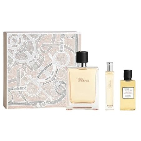 Hermes Terre D'Hermes Gift Set - Includes 100ml Edt Spray, 15ml Edt Spray, And 40ml Shower Gel