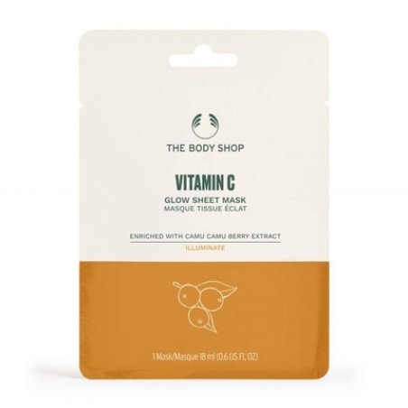 The Body Shop Vitamin C Glow Sheet Mask Illuminate with Camu Camu Berry Extract