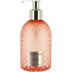 Vivian Gray 3500 Soap Dispenser with Gemstone, Neroli & Amber Cream Soap 300ml Orange/Gold