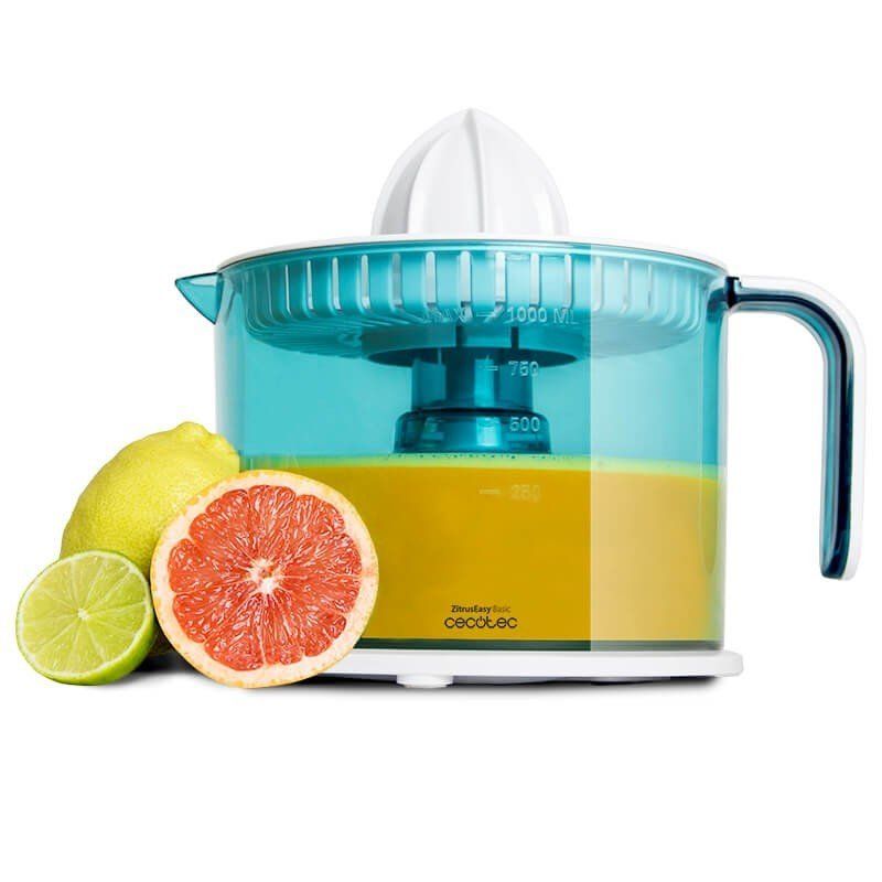 Cecotec ZitrusEasy Basic Presse-agrumes 40 W Transparent, Turquoise, Blanc