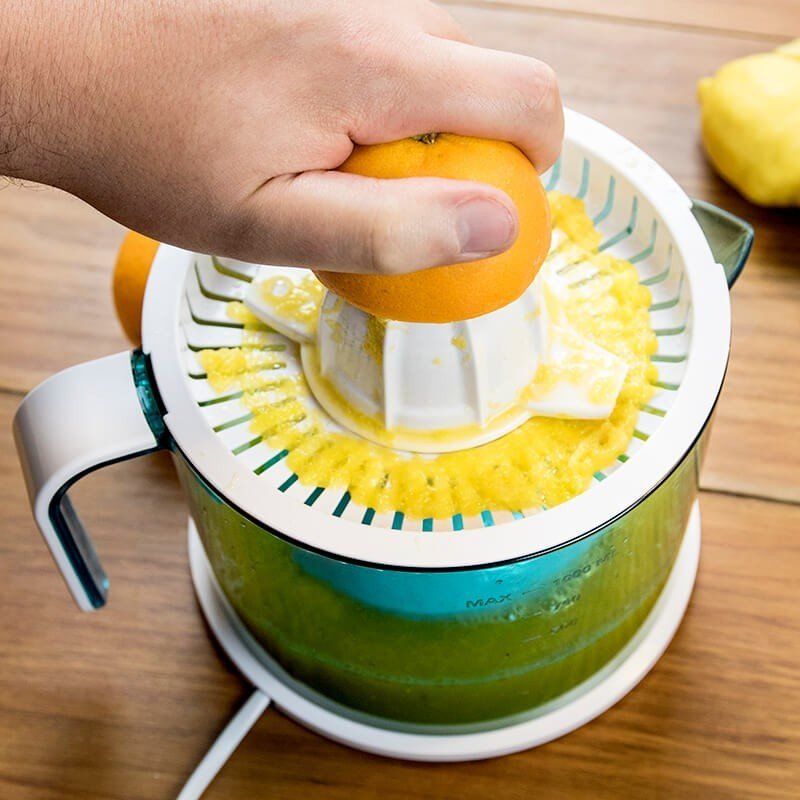 Cecotec ZitrusEasy Basic Hand juicer 40 W Transparent, Turquoise, White