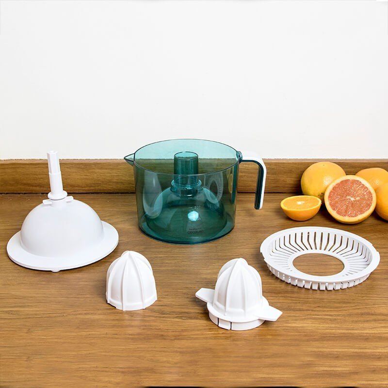 Cecotec ZitrusEasy Basic Hand juicer 40 W Transparent, Turquoise, White