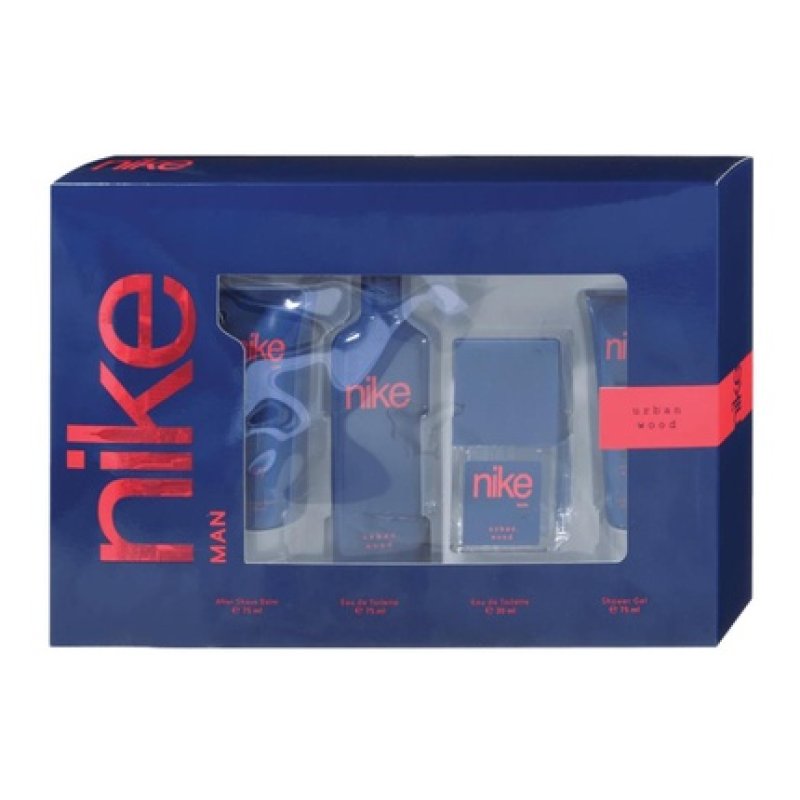 Nike Man Urban Wood Eau De Toilette Gift Set - 75ml 30ml Vaporizer 75ml Bath Gel 75ml After Shave Balm