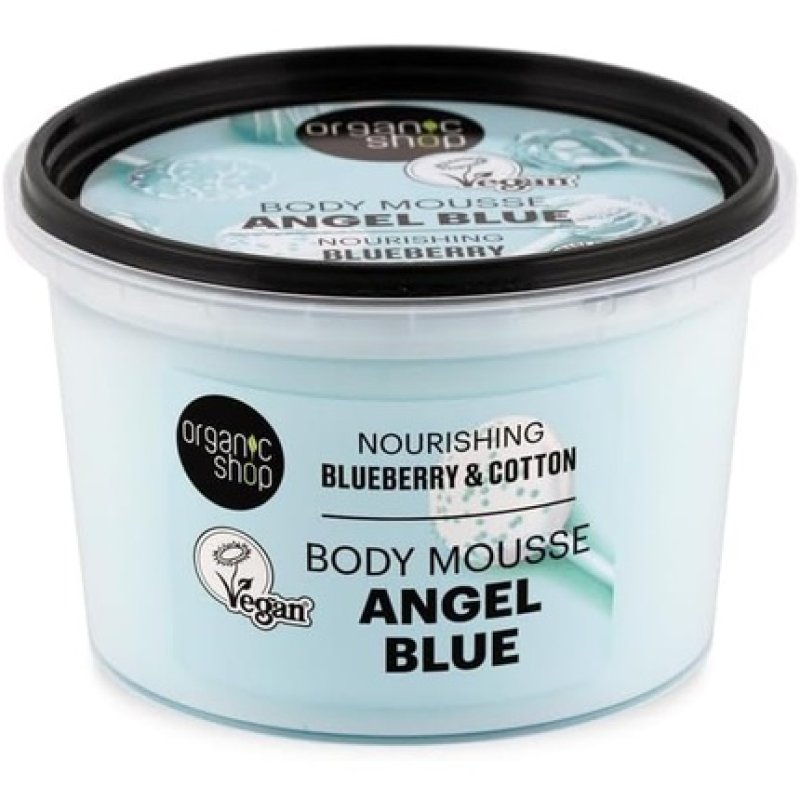Organic Shop Angel Blue Nourishing Body Mousse Blueberry & Cotton 250ml
