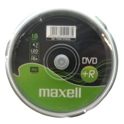 MAXELL Płyta DVD R 4 7 GB Prędkość zapisu 16X 10 szt. w opakowaniu SPINDEL najlepsze do archiwizacji