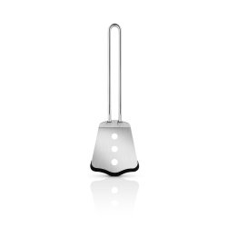 Eva Trio - Spatula short with silicone - Polished steel - 25.5 cm