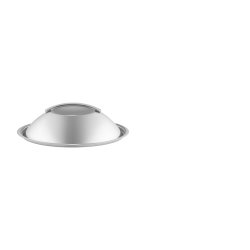 Eva Trio - Dome lid - Brushed steel - 20 cm
