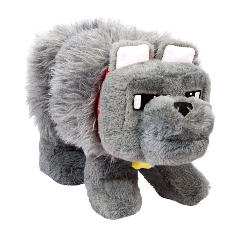 STOCKINK2-Minecraft, le film peluche sonore Dennis le loup 20 cm