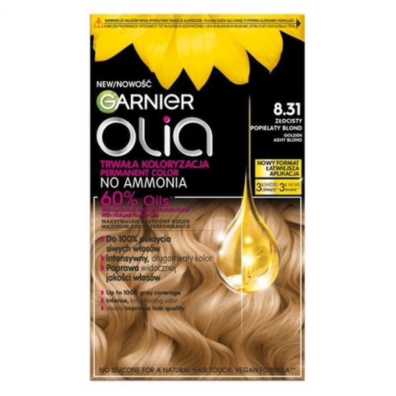 Garnier Olia Hair Color 831 Golden Ashy Blonde