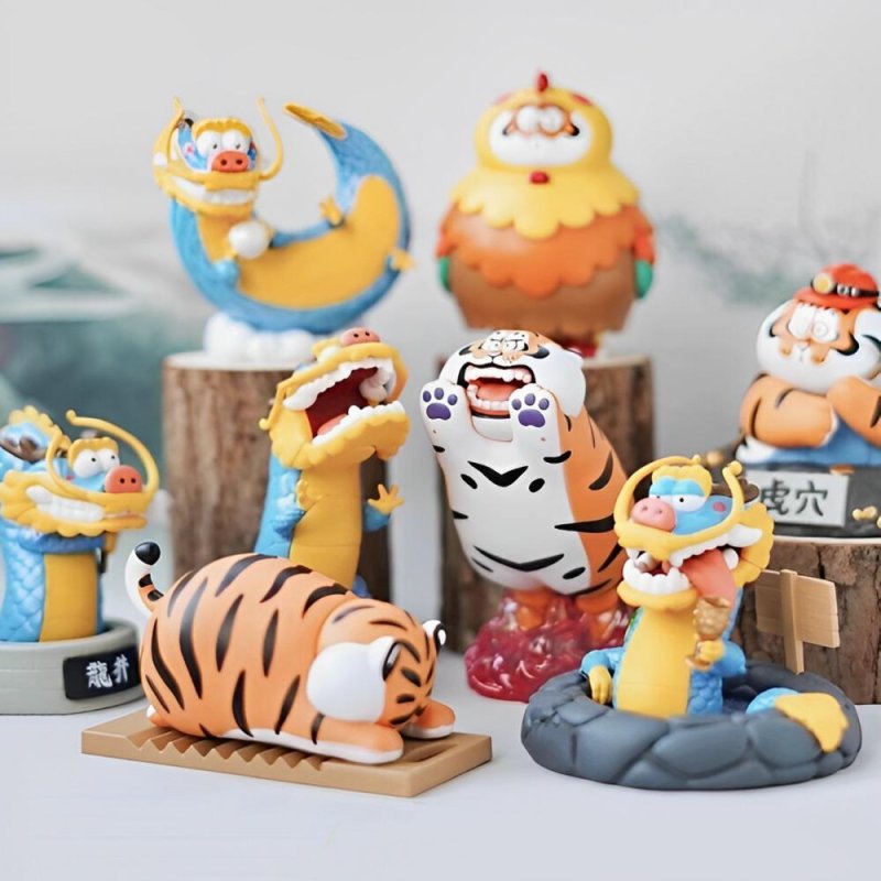 ALEXANDER the Fat Tiger - Long Teng Hu - Blind Box Set 8 Figurine 10cm