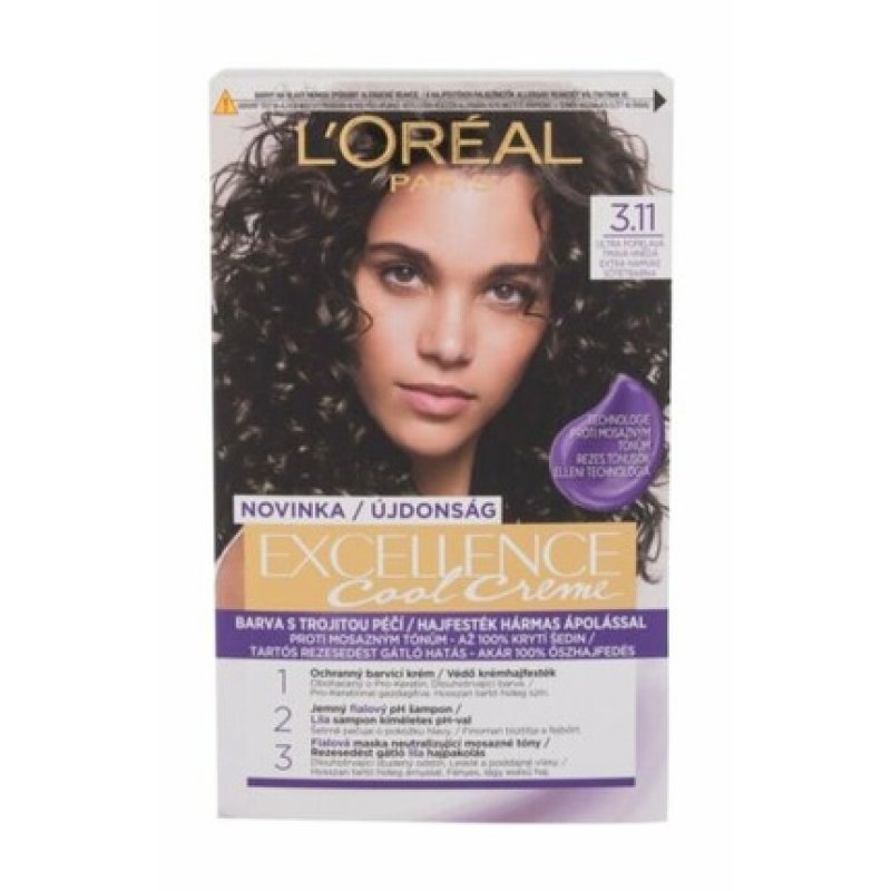 Excellence Cool Creme Permanent Hair Color 3.11 Ultra Ash Dark Brown 48ml