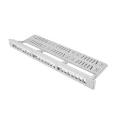 PATCH PANEL LANBERG 24 PUERTOS 1U RACK 19 ORGANIZADOR MODULOS KEYSTONE GRIS