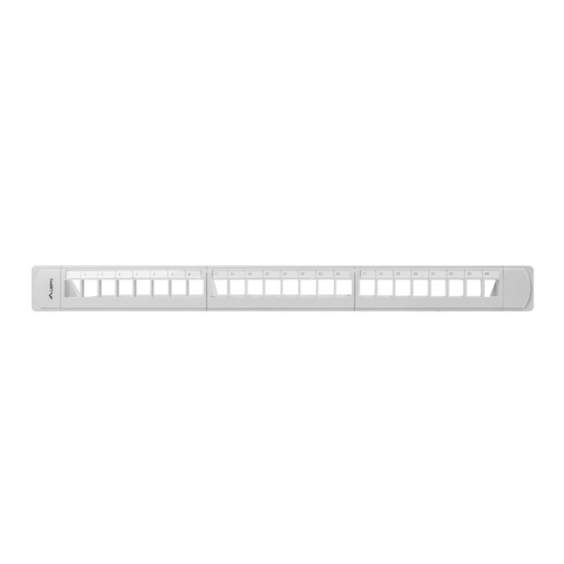 PATCH PANEL LANBERG 24 PUERTOS 1U RACK 19 ORGANIZADOR MODULOS KEYSTONE GRIS