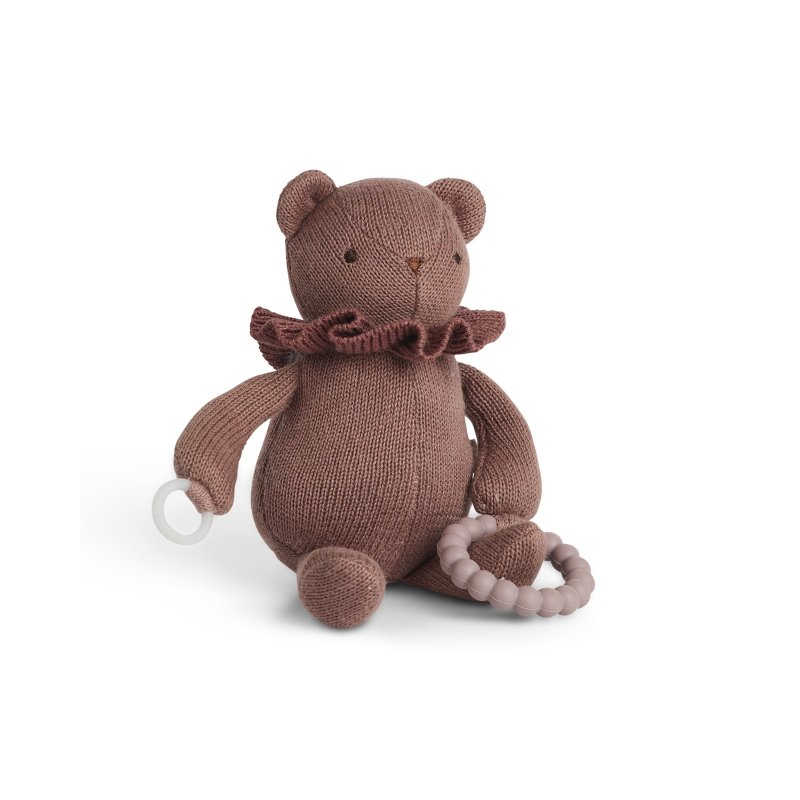 Smallstuff - Little activity bear, for dummy and teether, dark rose (40006-38)