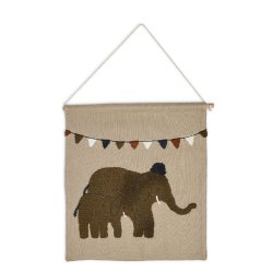 Smallstuff - Wall deco, elephants - 37x33 cm (40023-10)