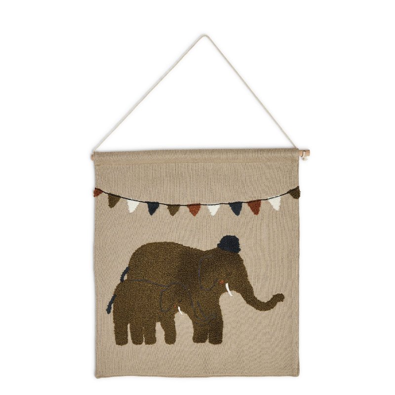 Smallstuff - Wall deco, elephants - 37x33 cm (40023-10)