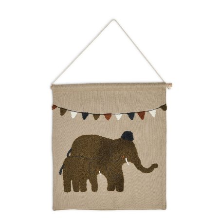 Smallstuff - Wall deco, elephants - 37x33 cm (40023-10)
