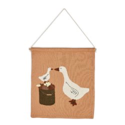 Smallstuff - Wall deco, farmliving geese - Natural - 37x33 cm (40023-11)