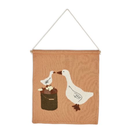 Smallstuff - Wall deco, farmliving geese - Natural - 37x33 cm (40023-11)
