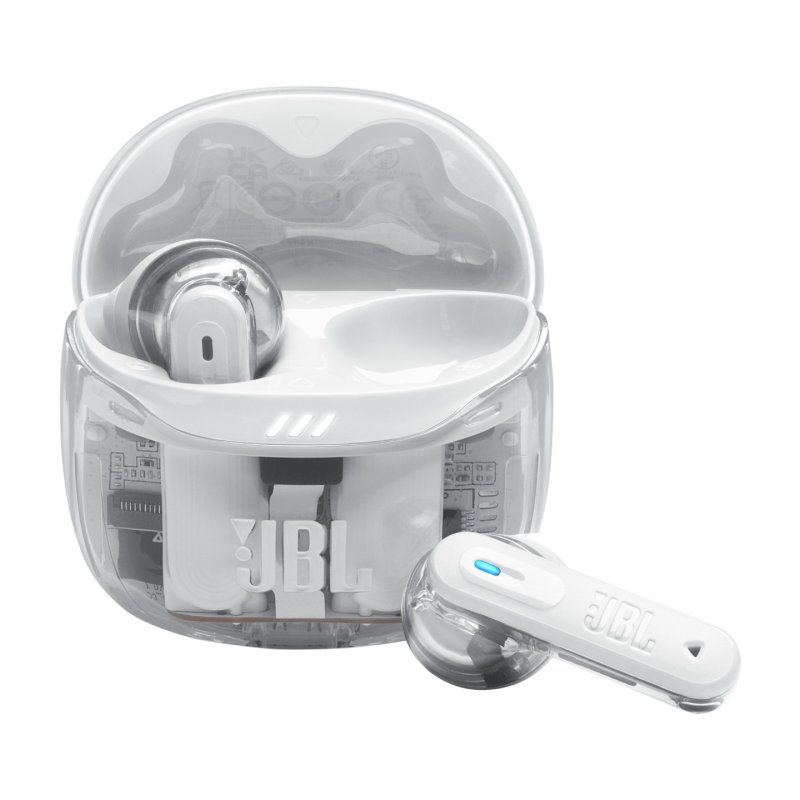 JBL Tune Flex 2 Ghost Edition Casque True Wireless Stereo (TWS) Ecouteurs Appels/Musique Bluetooth Blanc