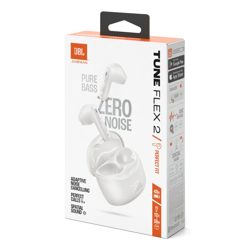 JBL Tune Flex 2 Headset True Wireless Stereo (TWS) In-ear Calls/Music Bluetooth White