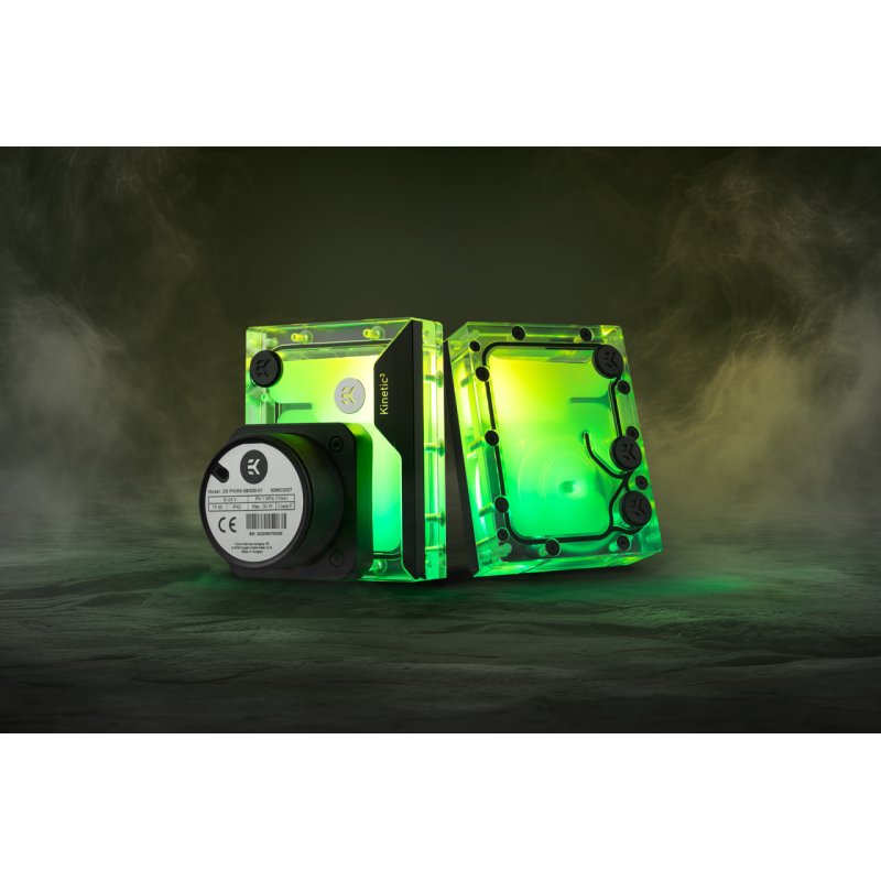 EK Water Blocks EK-Quantum Kinetic3 FLT D5 PWM Ausgleichsbehälter-Pumpen-Kombination - 92mm, D-RGB, Acryl