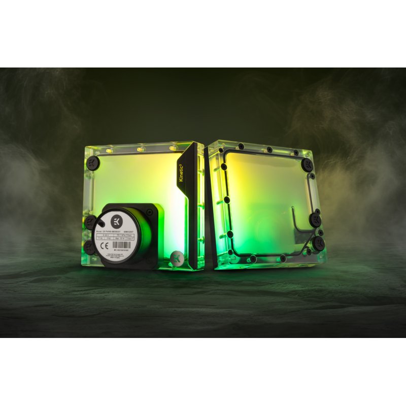 EK Water Blocks EK-Quantum Kinetic3 FLT D5 PWM Ausgleichsbehälter-Pumpen-Kombination - 140mm, D-RGB, Acryl