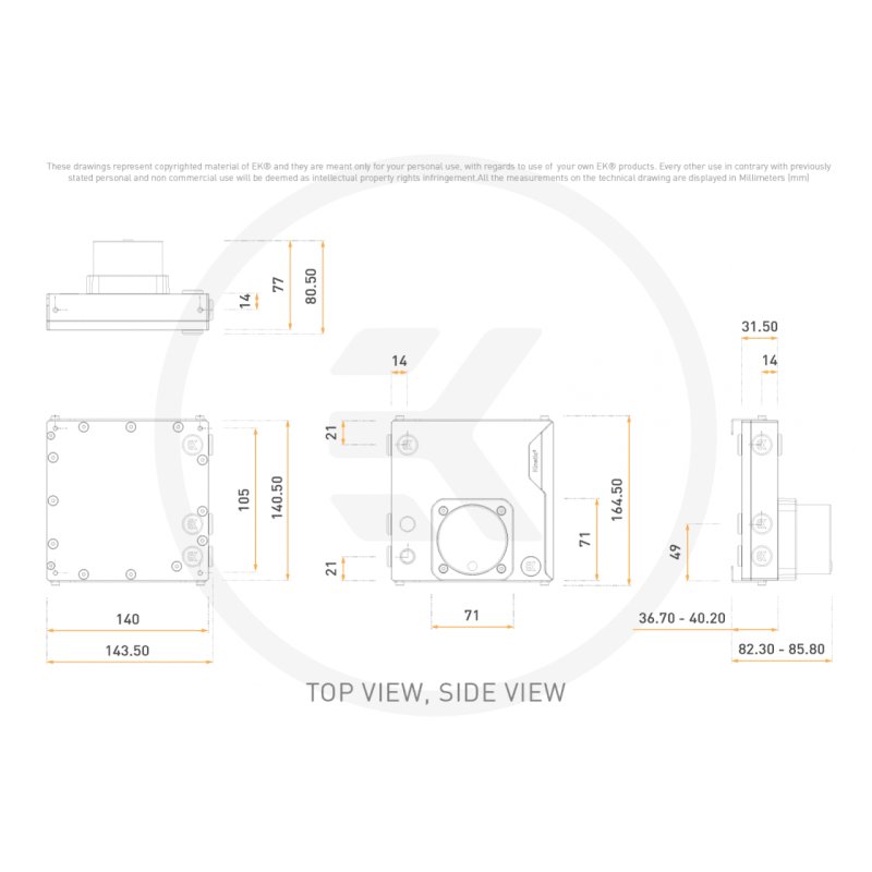 EK Water Blocks EK-Quantum Kinetic3 FLT D5 PWM Ausgleichsbehälter-Pumpen-Kombination - 140mm, D-RGB, Acryl