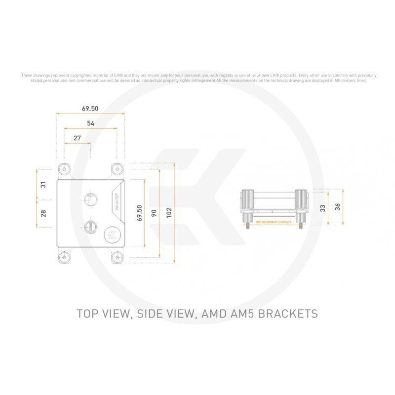 EK Water Blocks Quantum Velocity³ 1700/1851/AM5 - White