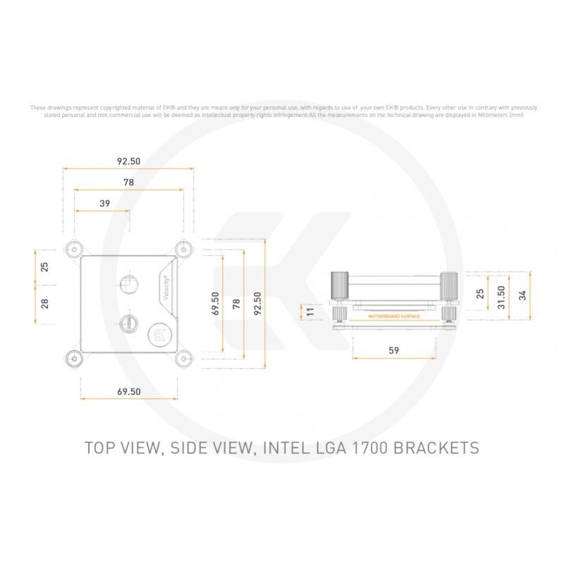 EK Water Blocks Quantum Velocity³ 1700/1851/AM5 - White