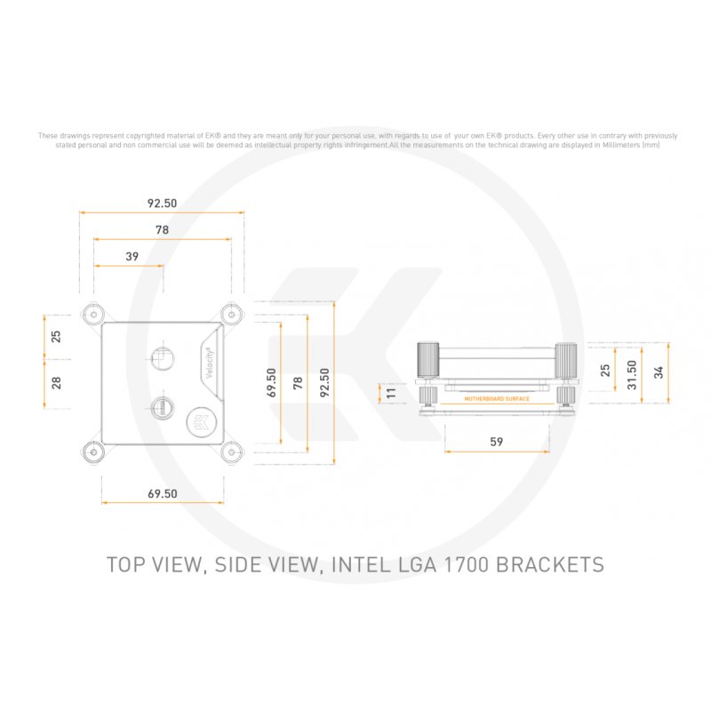 EK Water Blocks Quantum Velocity³ 1700/1851/AM5 - Plexi