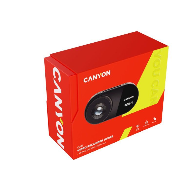 Canyon Dashcam DVR25 WQHD/2.5k/WiFi/App/SD-Card bk retail