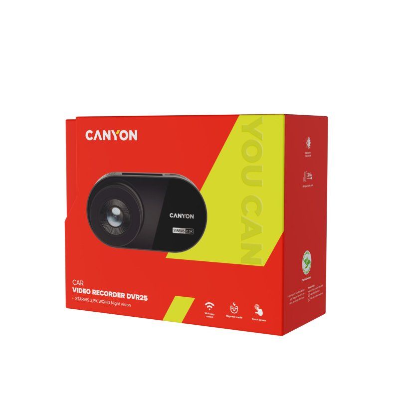 Canyon Dashcam DVR25 WQHD/2.5k/WiFi/App/SD-Card bk retail