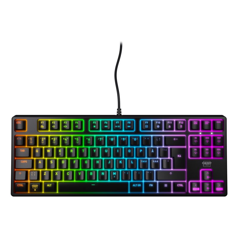 CHERRY K4V2 TKL clavier Jouer USB QWERTY Nordique Noir